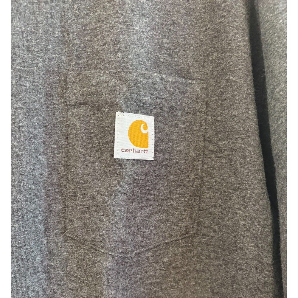 CARHARTT Shirt Mens XL loose Fit Short Sleeve Tee Crew Neck Work Cotton Blend - Picture 5 of 9